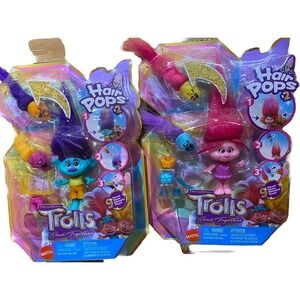 Trolls Poppy + Branch Band Together Hair Pops Small Dolls Mattel‎ DreamWorks NWT